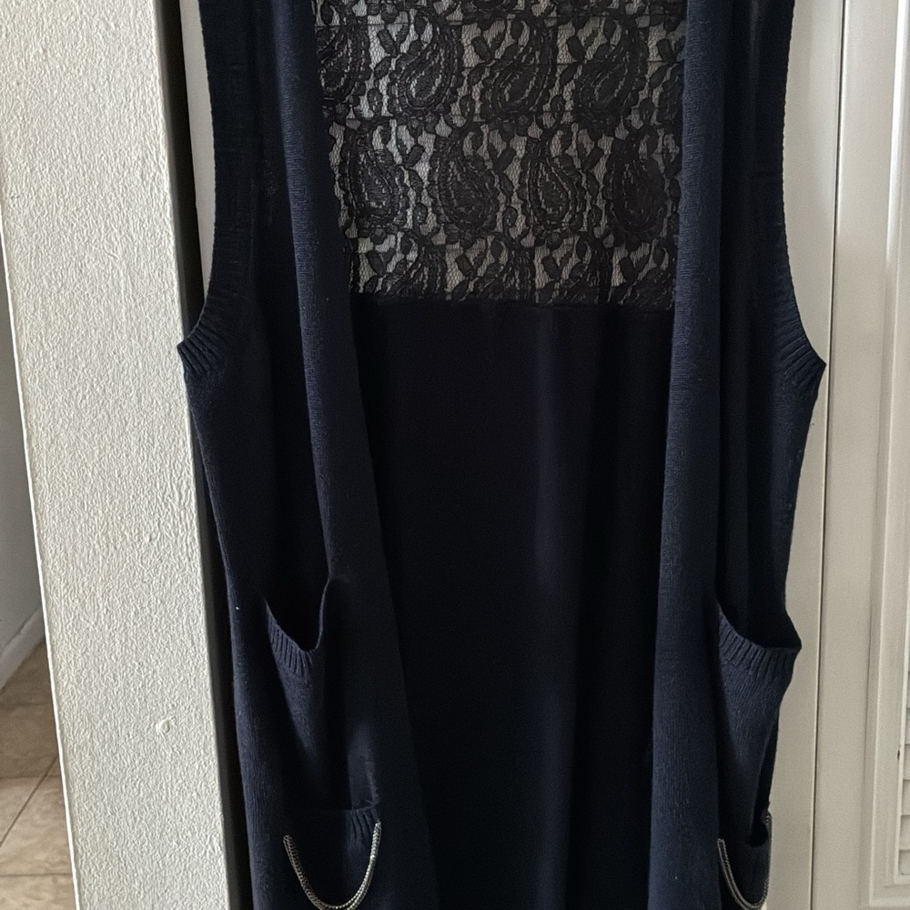 The Kooples Black Lace Detail Garment